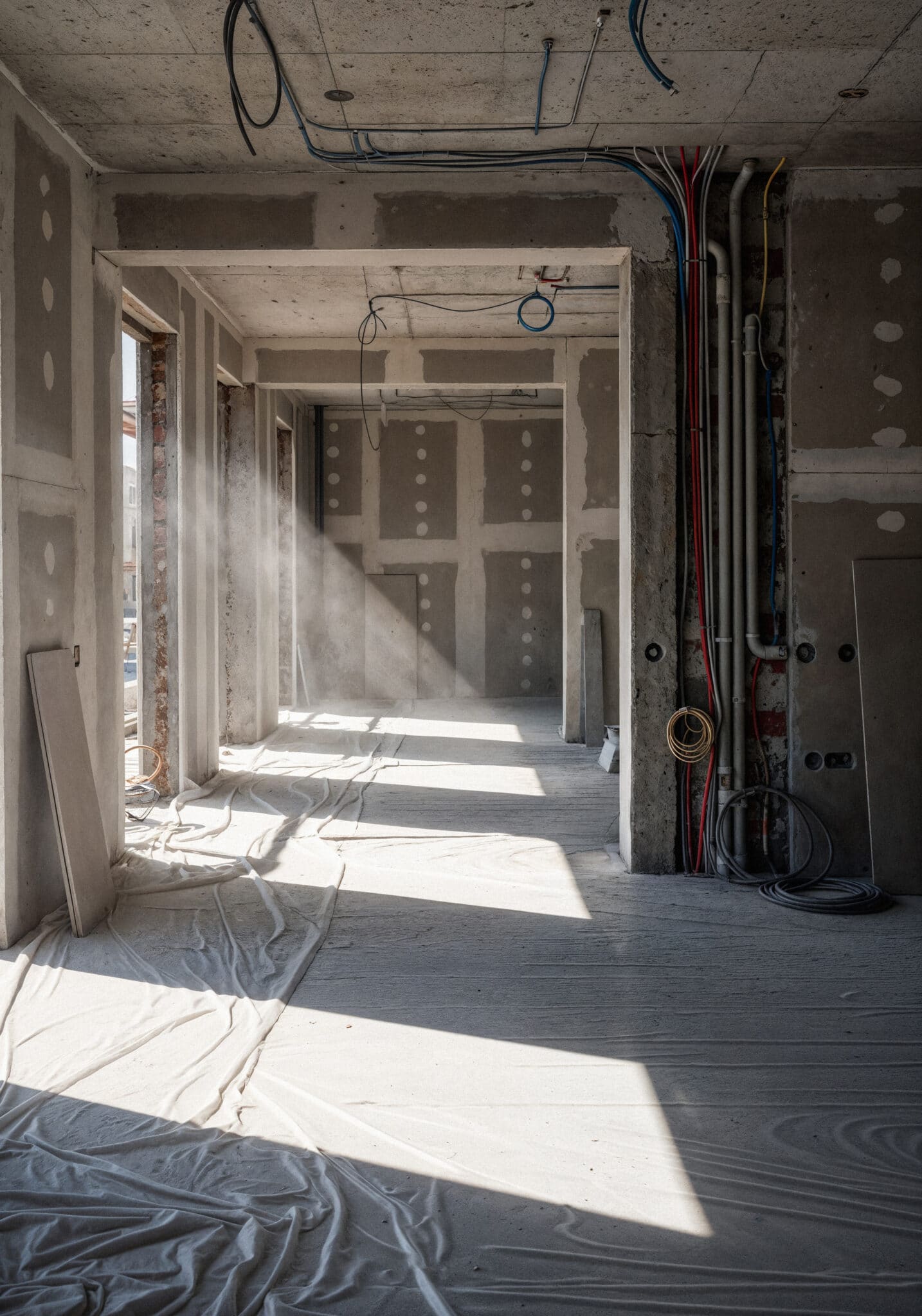 Construction logement neuf intérieur