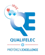Logo Qualifelec IRVE, qualification pour les infrastructures de recharge de véhicules électriques