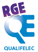 Logo RGE Qualifelec, qualification pour la ventilation mécanique
