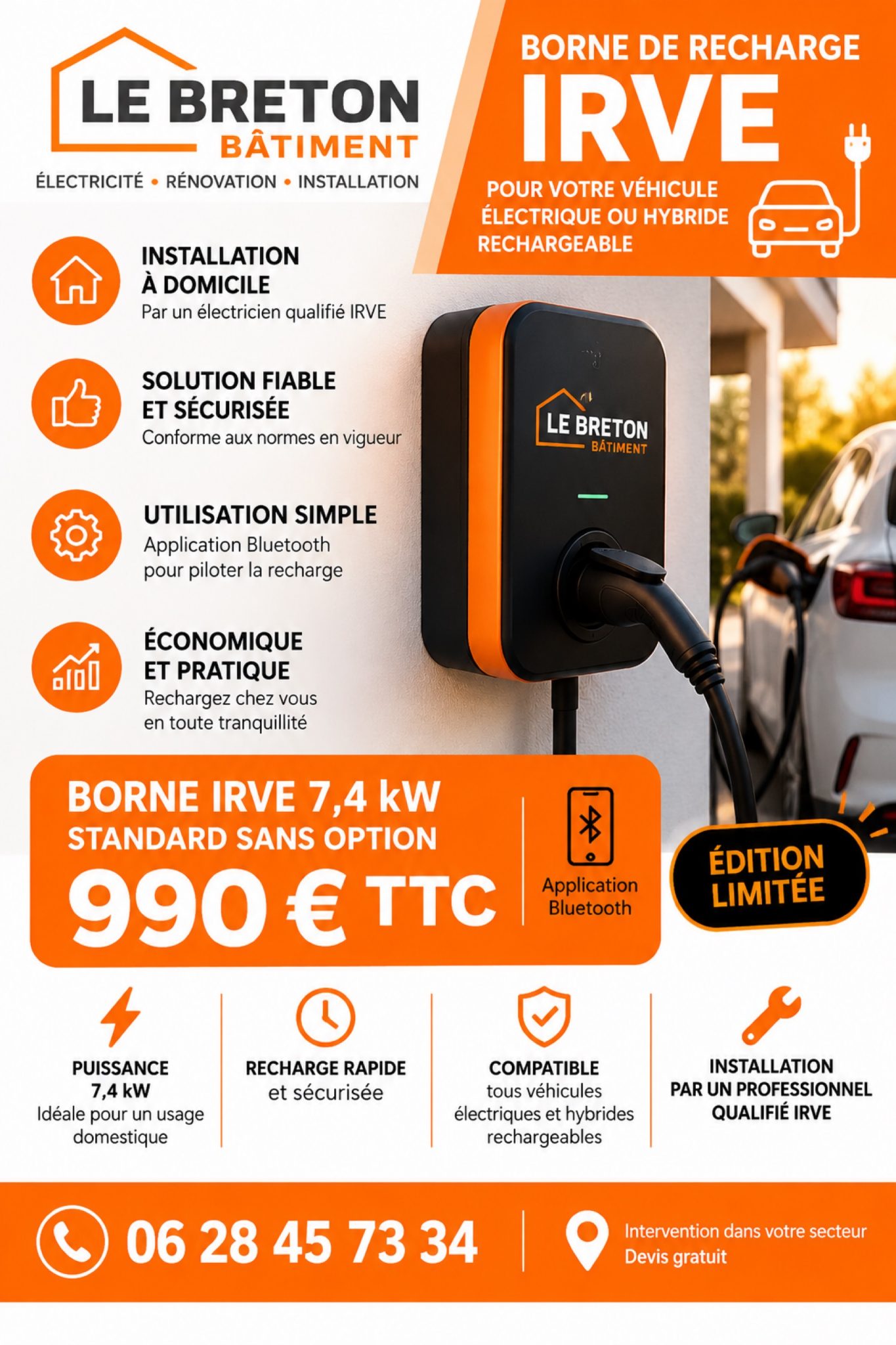 Installation de borne IRVE à Caen offre promotionnelle